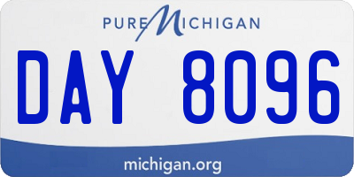 MI license plate DAY8096