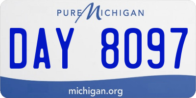 MI license plate DAY8097
