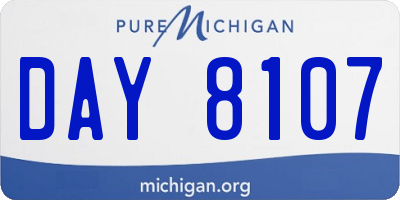 MI license plate DAY8107