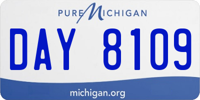 MI license plate DAY8109
