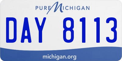 MI license plate DAY8113