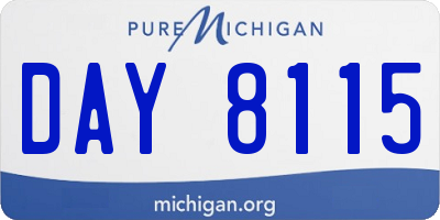 MI license plate DAY8115