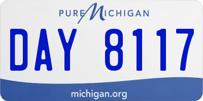 MI license plate DAY8117