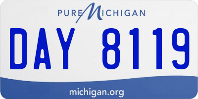 MI license plate DAY8119