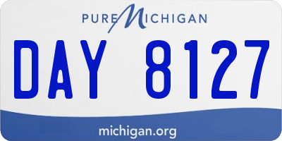 MI license plate DAY8127