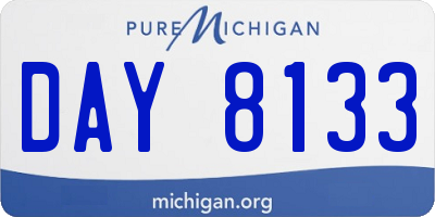 MI license plate DAY8133