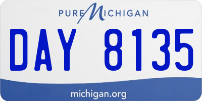 MI license plate DAY8135