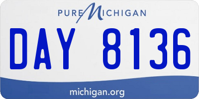 MI license plate DAY8136
