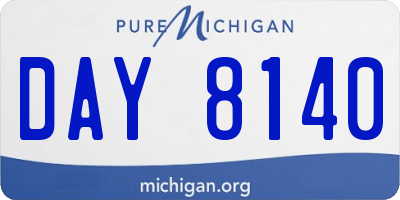 MI license plate DAY8140