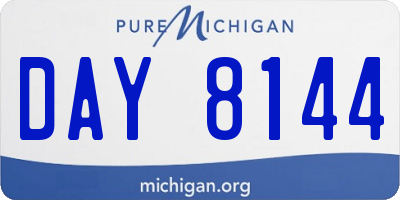 MI license plate DAY8144