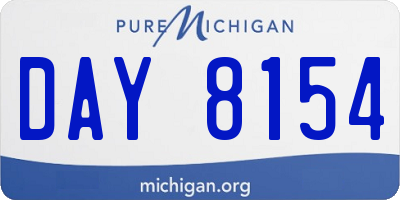 MI license plate DAY8154