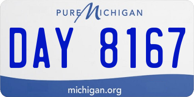 MI license plate DAY8167