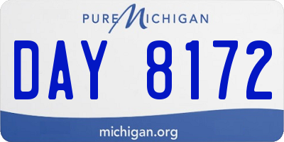 MI license plate DAY8172