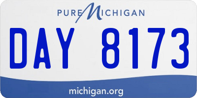 MI license plate DAY8173