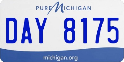 MI license plate DAY8175
