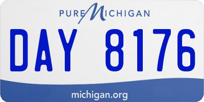 MI license plate DAY8176