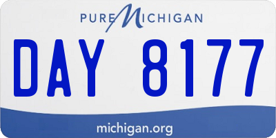 MI license plate DAY8177