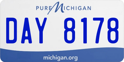 MI license plate DAY8178