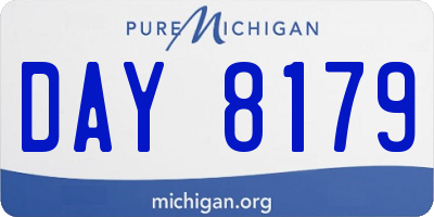 MI license plate DAY8179