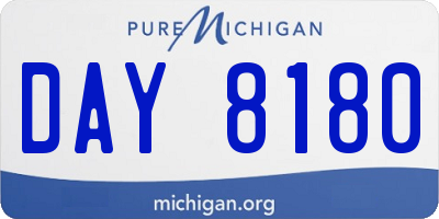 MI license plate DAY8180