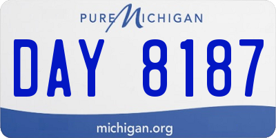MI license plate DAY8187