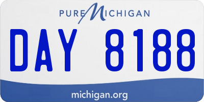 MI license plate DAY8188