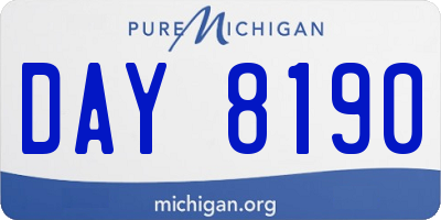 MI license plate DAY8190