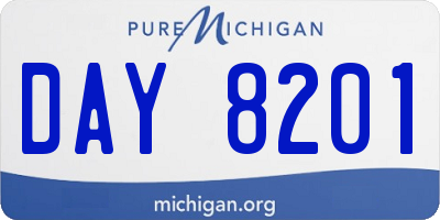 MI license plate DAY8201