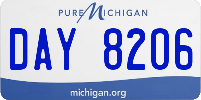 MI license plate DAY8206