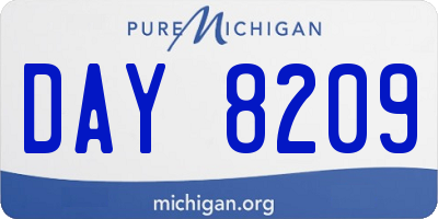 MI license plate DAY8209
