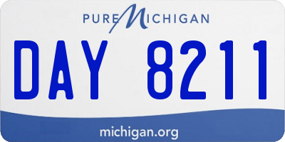MI license plate DAY8211