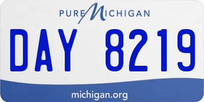 MI license plate DAY8219