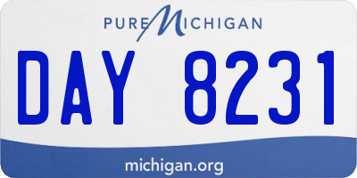 MI license plate DAY8231