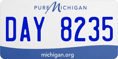 MI license plate DAY8235