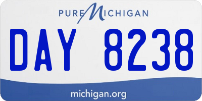 MI license plate DAY8238