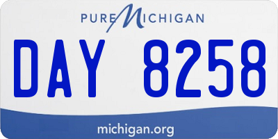 MI license plate DAY8258