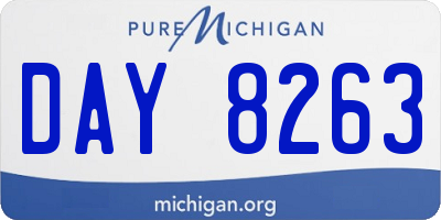 MI license plate DAY8263