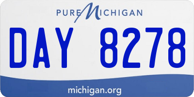 MI license plate DAY8278
