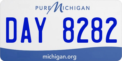 MI license plate DAY8282