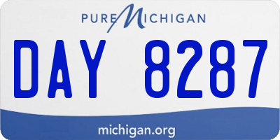 MI license plate DAY8287