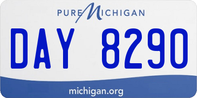 MI license plate DAY8290