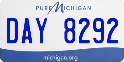 MI license plate DAY8292