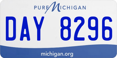 MI license plate DAY8296