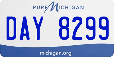 MI license plate DAY8299