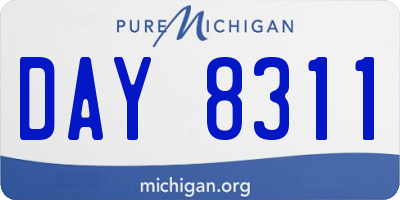 MI license plate DAY8311