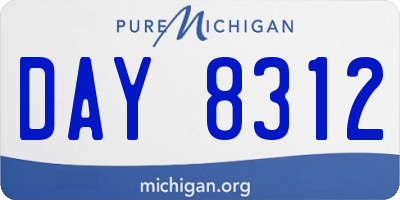 MI license plate DAY8312