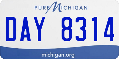 MI license plate DAY8314