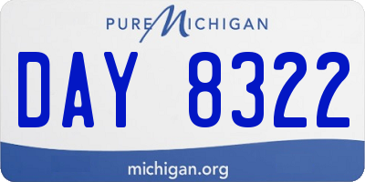 MI license plate DAY8322