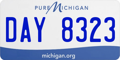 MI license plate DAY8323