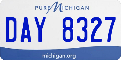 MI license plate DAY8327